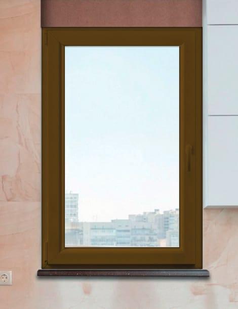 Finestra PVC 1 anta marrone