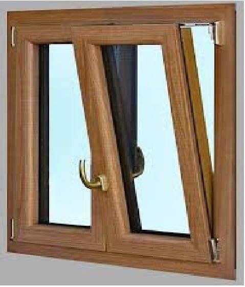 Finestra PVC 2 ante marrone