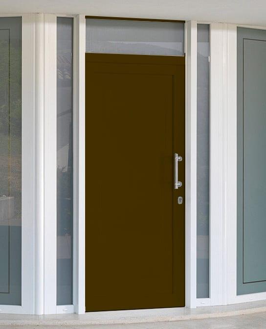 Porta ingresso Alluminio marrone
